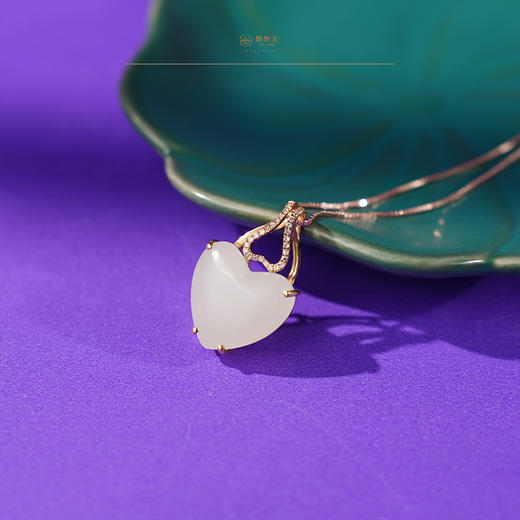 新疆国玉盟世玉金镶羊脂玉挂件【带证书·顺丰物流】 商品图2