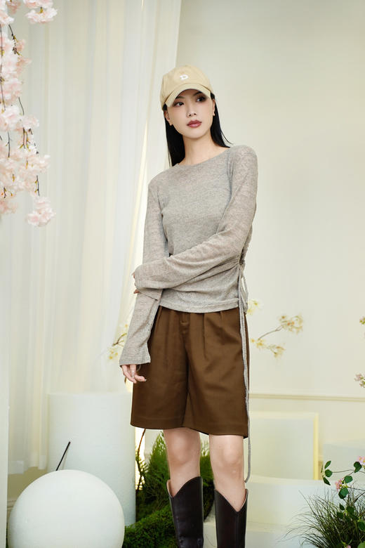 现货 臣禾	【侧边镂空小衫】系带针织衫	JZ253050375 商品图7