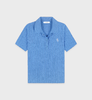 Sporty & Rich - Src Ribbed Polo - Juniper - 女装 - Polo衫 - 蓝色 商品缩略图0