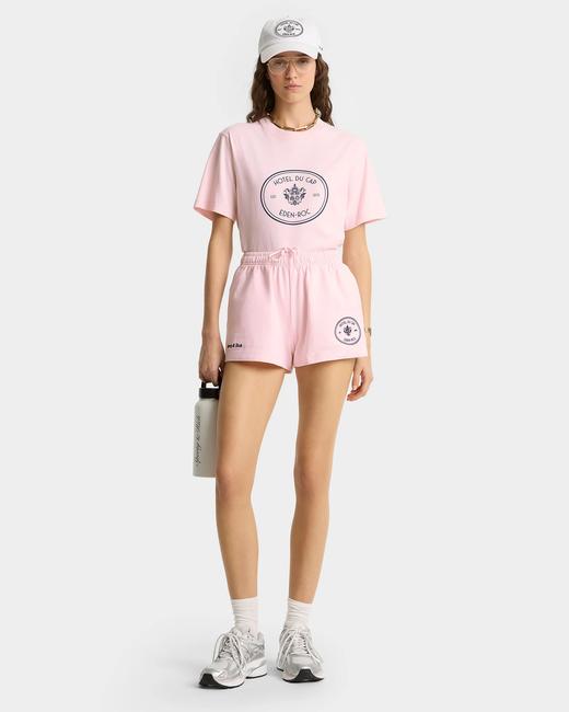 Sporty & Rich - Eden Crest T-Shirt - Pink Dolphin - 女装 - T恤 - 粉色 商品图2