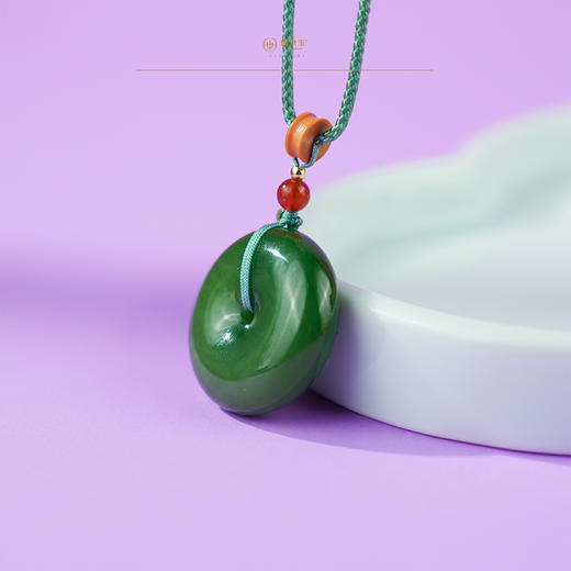 新疆国玉盟世玉碧玉平安扣【带证书·顺丰物流】 商品图3