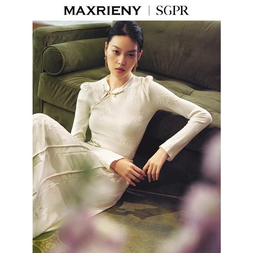 [东方新摩登]MAXRIENY雪竹衫贵雅新中式套头针织上衣修身显瘦女(货号:MS85SW515) 商品图2