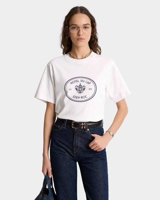 Sporty & Rich - Eden Crest T-Shirt - White - 女装 - T恤 - 白色 商品图3