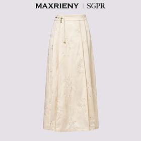 MAXRIENY雪竹马面裙贵雅新中式半身裙流苏盘扣设计(货号:MS85SK517)