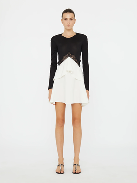 Christopher Esber - Endrey Back Mini Dress - Black/ White - 女装 - 连身裙 - 黑色/白色