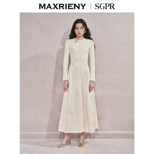 MAXRIENY雪竹马面裙贵雅新中式半身裙流苏盘扣设计(货号:MS85SK517) 商品图3