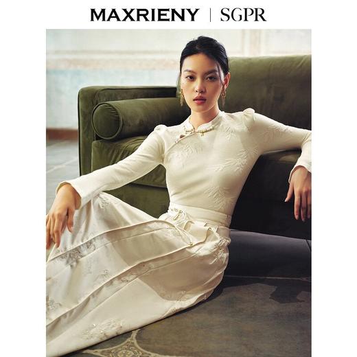 [东方新摩登]MAXRIENY雪竹衫贵雅新中式套头针织上衣修身显瘦女(货号:MS85SW515) 商品图0