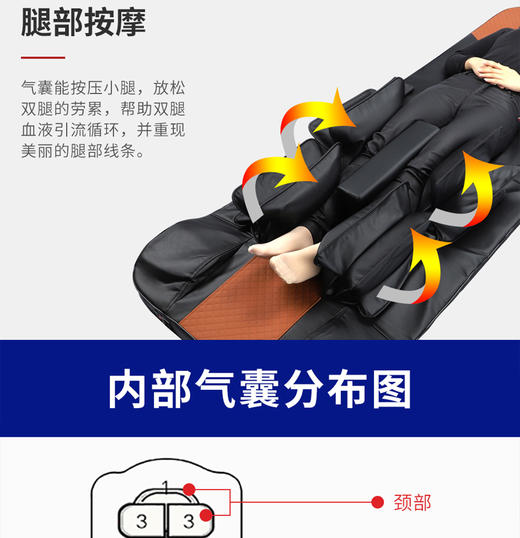 【可折叠全身按摩床垫】全气囊按摩  舒适好睡眠~ 商品图4