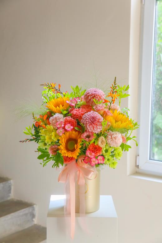 法式鲜花桶向日葵暖色系扶桑初曦 商品图2