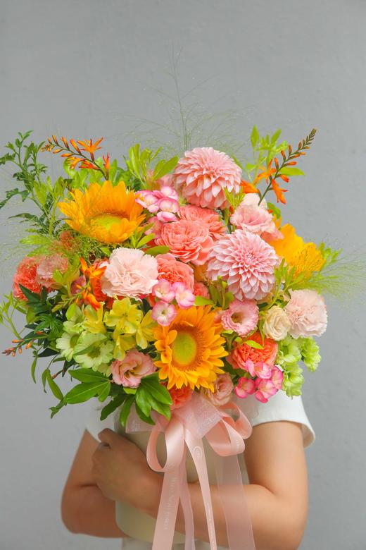 法式鲜花桶向日葵暖色系扶桑初曦 商品图5