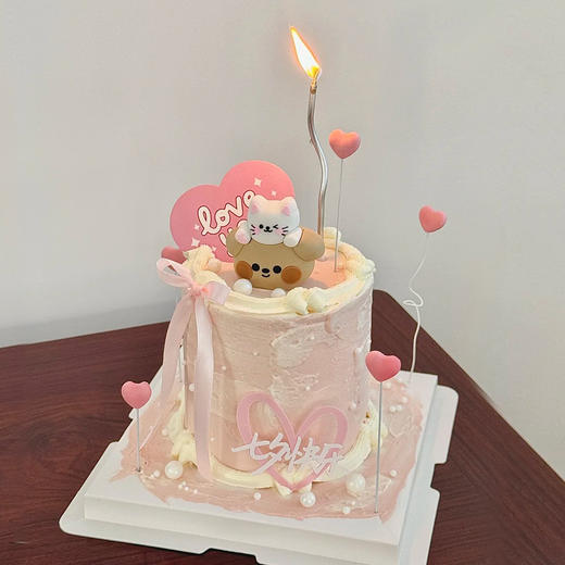 【情侣小熊】爱情需要仪式感-水果夹心生日蛋糕 商品图0