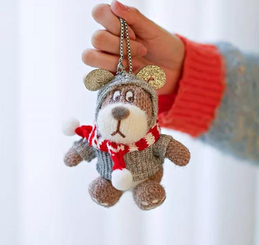 小熊汉斯羊角毛衣汉斯坐挂件 商品图0