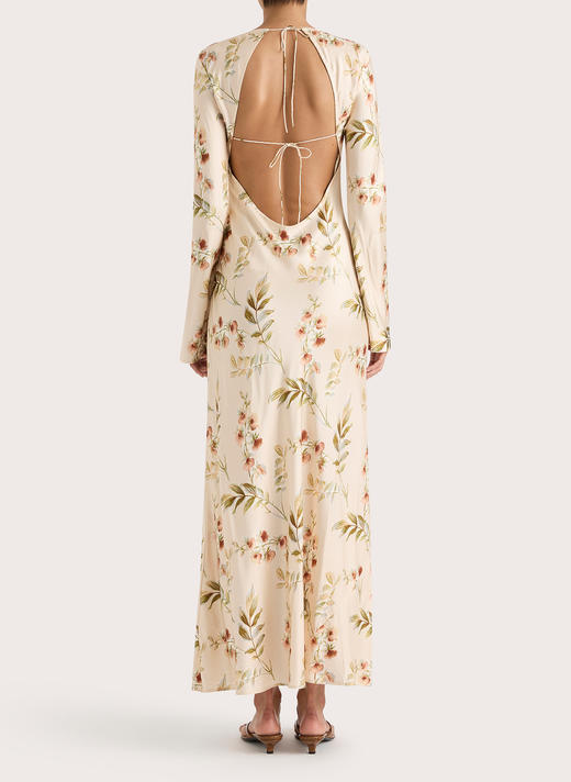Faithfull The Brand - Faroe Maxi Dress - Jardin Floral - Blush - 女装 - 连身裙 - 花色 商品图4