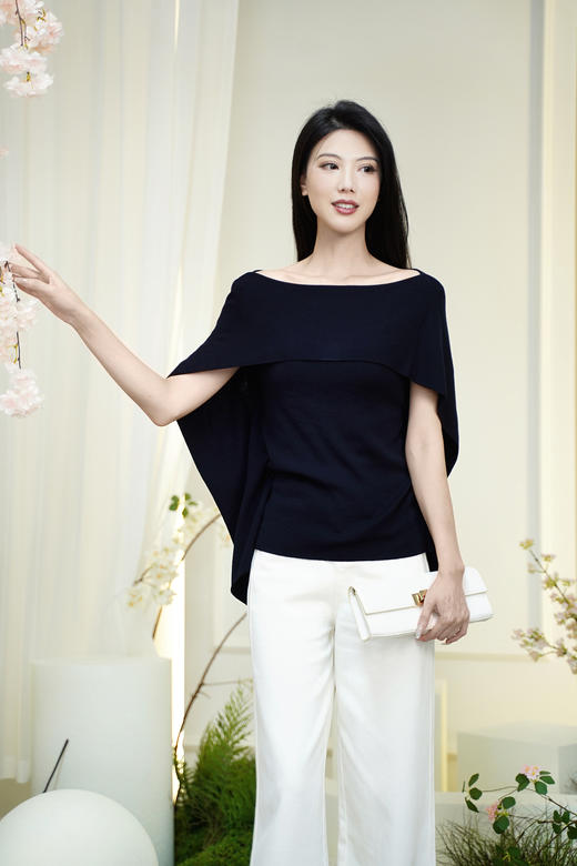 现货 臣禾	【披肩针织衫】设计感上衣	JZ253090375 商品图7