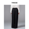 VIMAGE纬漫纪显瘦垂坠感休闲松弛直筒黑色秋季新款阔腿裤V2405107 商品缩略图4