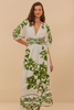 Farm Rio - Green Floral Cascade - Off White - 女装 - 连身裙 - 米白色 商品缩略图1