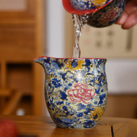 成艺陶瓷万花银锦龙胆壶功夫茶具家用泡茶壶茶杯高档轻奢礼盒装万花银锦全组万花银锦大茶碗【不支持补差，非质量问题不退不换】S 商品图5