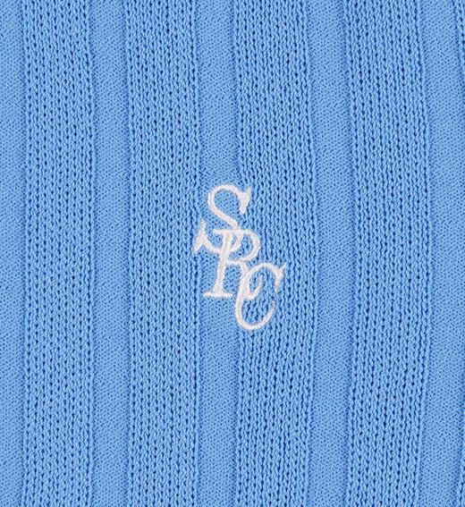 Sporty & Rich - Src Ribbed Polo - Juniper - 女装 - Polo衫 - 蓝色 商品图6