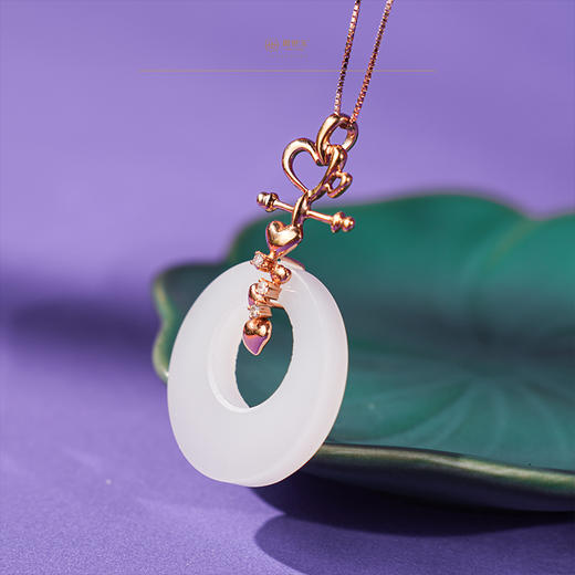 新疆国玉盟世玉金镶羊脂玉挂件【带证书·顺丰物流】 商品图3