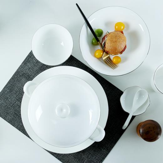 生活本色白金线8人用40件骨瓷餐具 商品图5
