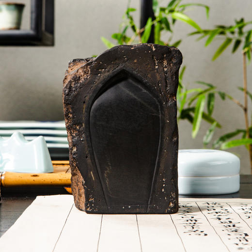 北魏佛造像砖雕镶嵌歙石砚 商品图5