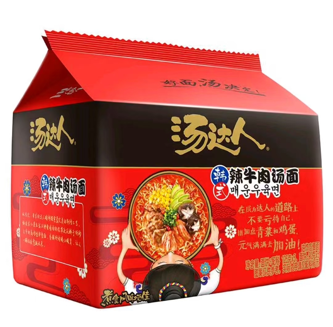 汤达人五合一韩式辣牛肉汤面125g*5包(B9-01-05)