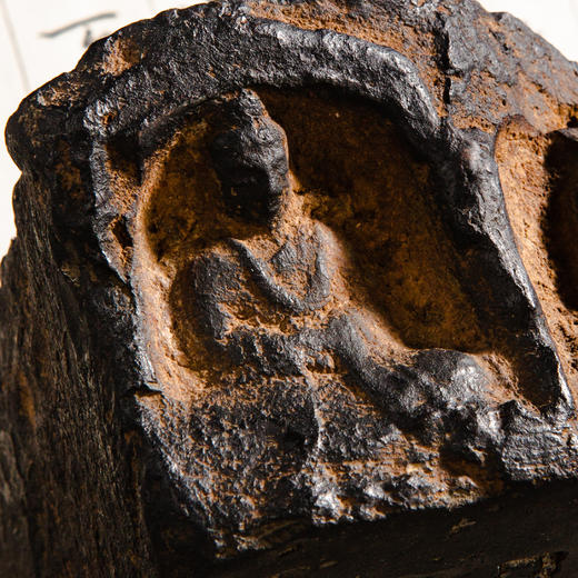 北魏佛造像砖雕镶嵌歙石砚 商品图6