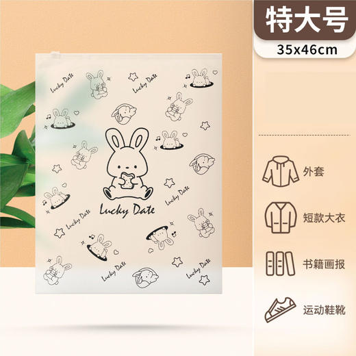 卡通印花收纳袋 衣服衣物内衣内裤鞋子密封袋旅行行李箱整理加厚透明分装袋1个 商品图4