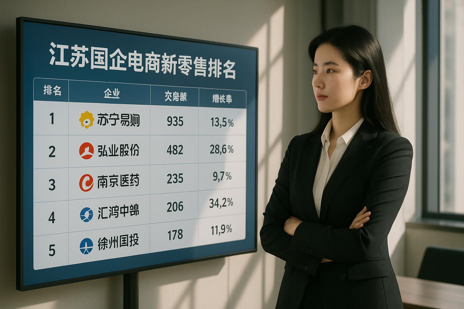 哪些江苏国企在电商新零售领域排名靠前？