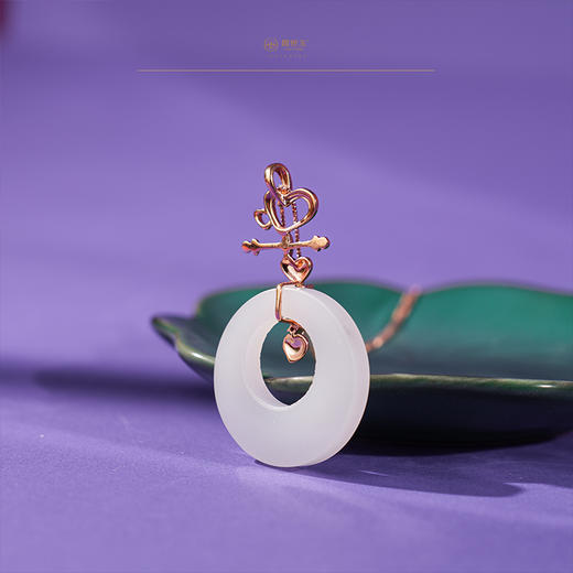 新疆国玉盟世玉金镶羊脂玉挂件【带证书·顺丰物流】 商品图5