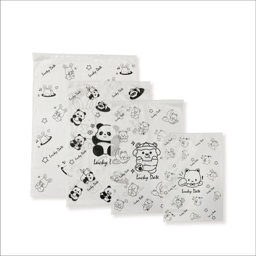 卡通印花收纳袋 衣服衣物内衣内裤鞋子密封袋旅行行李箱整理加厚透明分装袋1个 商品图3