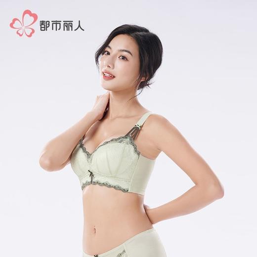 都市丽人内衣蕾丝塑身文胸塑身内衣无调整型文胸无钢圈四排扣LJHAH1 商品图2