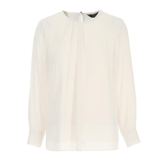 EITIE爱特爱秋季新款高级感气质钉珠直筒显瘦纯色上衣7913617 商品图5