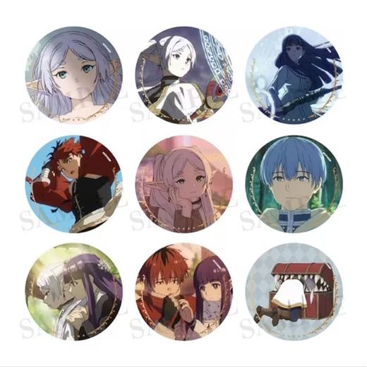 葬送的芙莉莲 75mm 烫金吧唧 徽章 9包/盒 谷子 商品图0