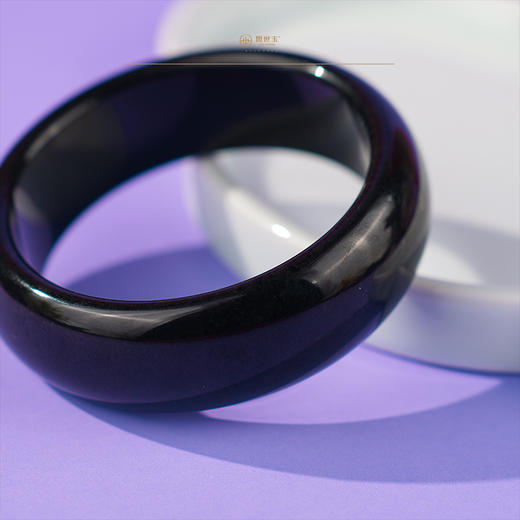 新疆国玉盟世玉墨玉手镯【带证书·顺丰物流】 商品图4