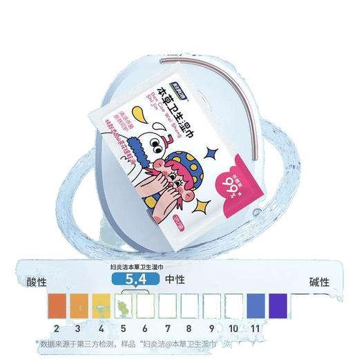 妇炎洁护理私处湿纸巾 山茶花本草湿巾纸男女清洁女性私处卫生护理经期免洗滋润独立单片小包 商品图2