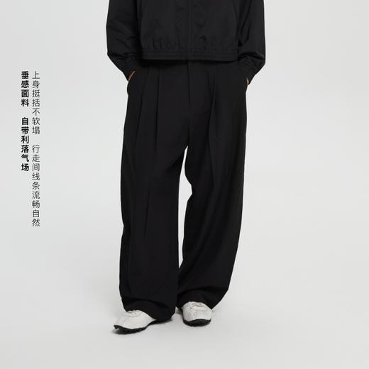 oneup双摺垂感微弹西裤 商品图2