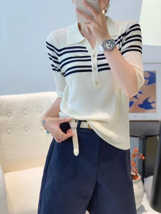 女装25秋冬新品V领中袖羊毛上衣2291-6801 商品图1