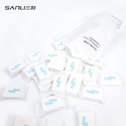 一次性压缩毛巾三利毛巾24*30加厚便携式糖果洁面巾袋装旅行面巾1个 商品图3