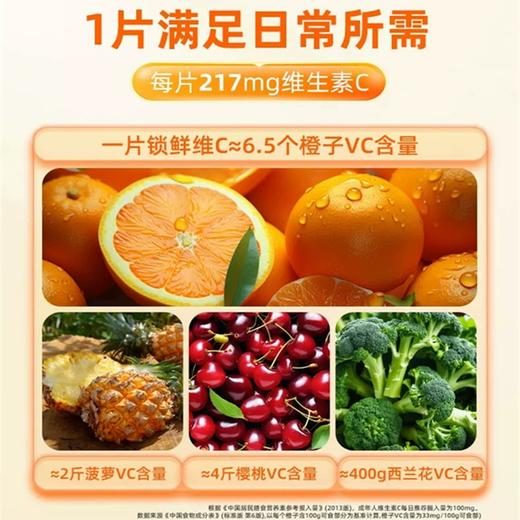 安邦-康易随牌维生素C咀嚼片（香橙味） 14.4g 商品图3