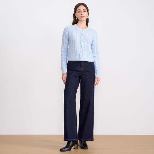 同款下架-【慵懒感羊毛针织开衫】EITIE爱特爱厚重柔软百搭秋季新款针织衫D2501911 商品图6