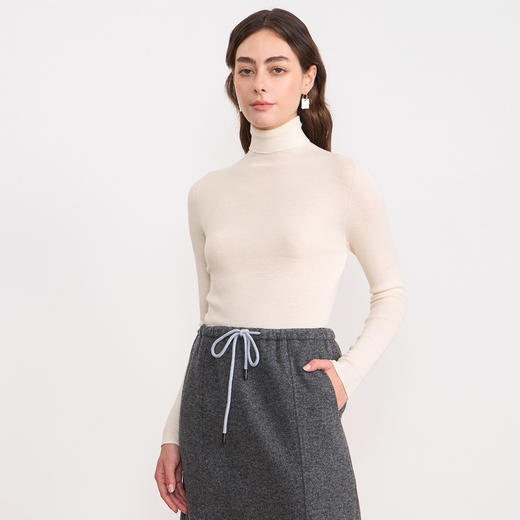 同款下架-【精纺羊毛针织衫】EITIE爱特爱舒适修身高领打底秋季新新款C2501812 商品图11