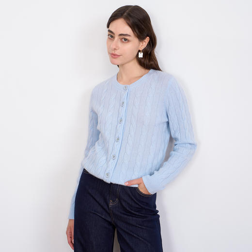 同款下架-【慵懒感羊毛针织开衫】EITIE爱特爱厚重柔软百搭秋季新款针织衫D2501911 商品图8