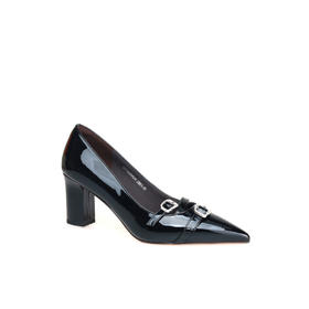 豪麟名鞋迪嘉女鞋皮鞋牛移膜革DJYYA52WP009黑色