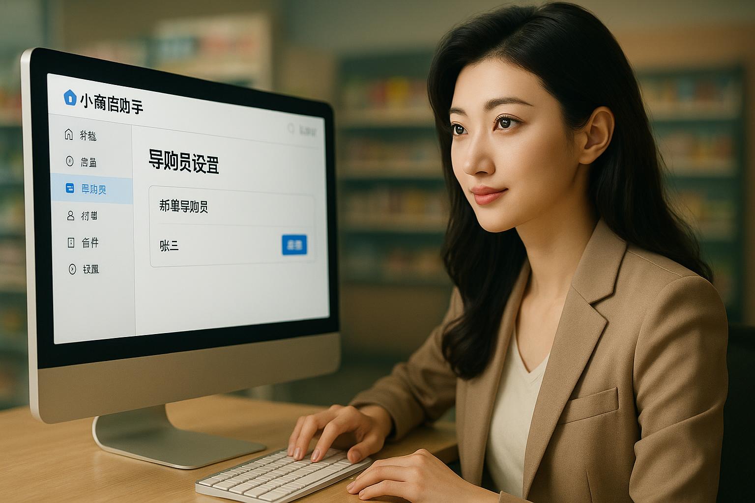 如何添加新导购员？