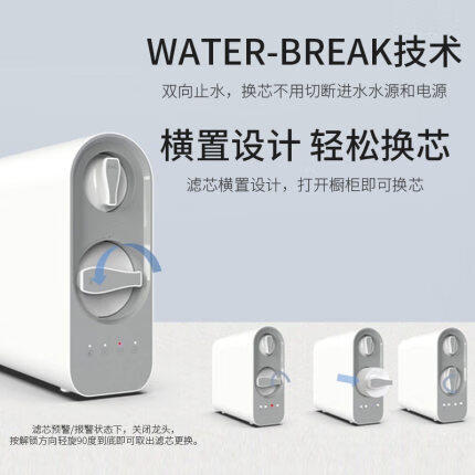 摩恩（MOEN）厨下家用RO反渗透直饮净水器自来水厨房过滤器R45020（400加仑）+FT1010 商品图3