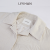 LIYIHAN 2025秋季新款通勤中长款风衣外套米白色女简约小众设计感 商品缩略图3