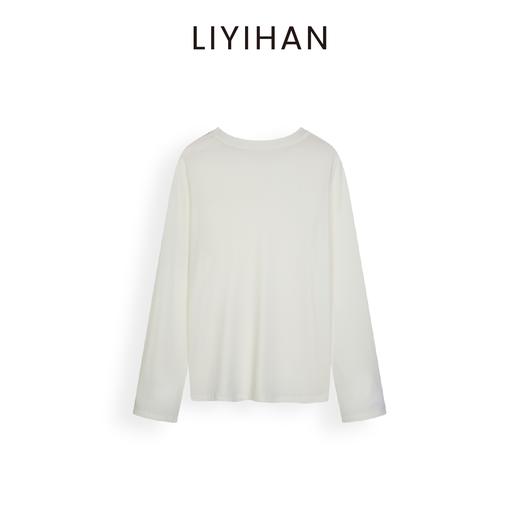 LIYIHAN 2025秋季新款通勤莱赛尔长袖衬衫灰色打底衫女小众设计感 商品图2