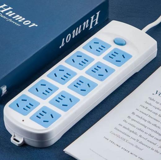 严选 家用带线多功能插座板 宿舍排插多插位有线插线板多孔插排1个 商品图5