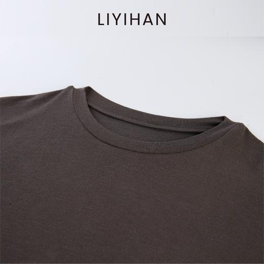 LIYIHAN 2025秋季新款通勤莱赛尔长袖衬衫灰色打底衫女小众设计感 商品图3